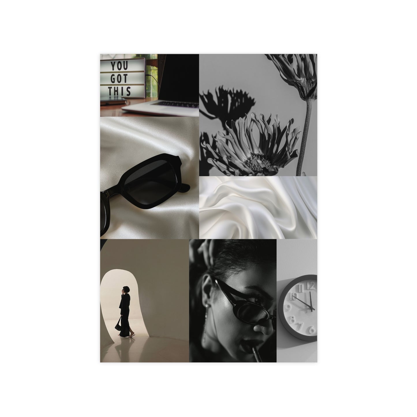 Elegant Black and White Poster Collection - Motivational Wall Art